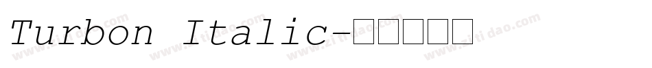Turbon Italic字体转换